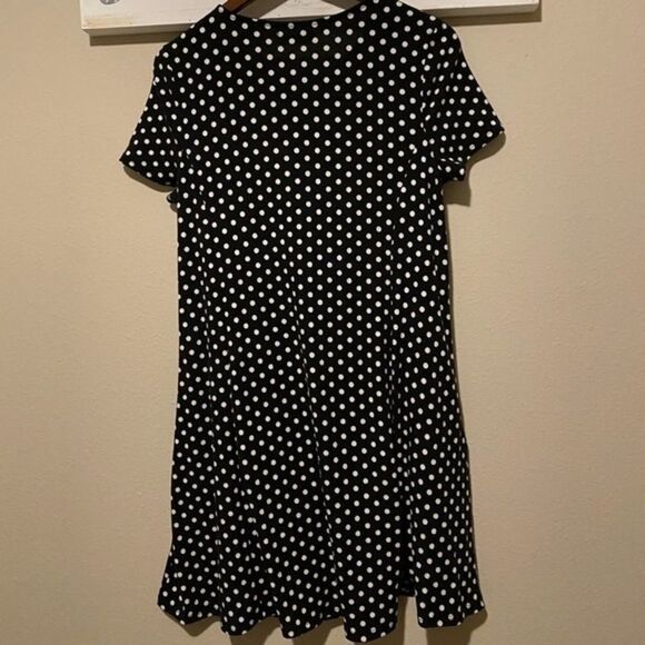Urban Outfitters - ribbed black polka dot dress - Picture 3 of 4